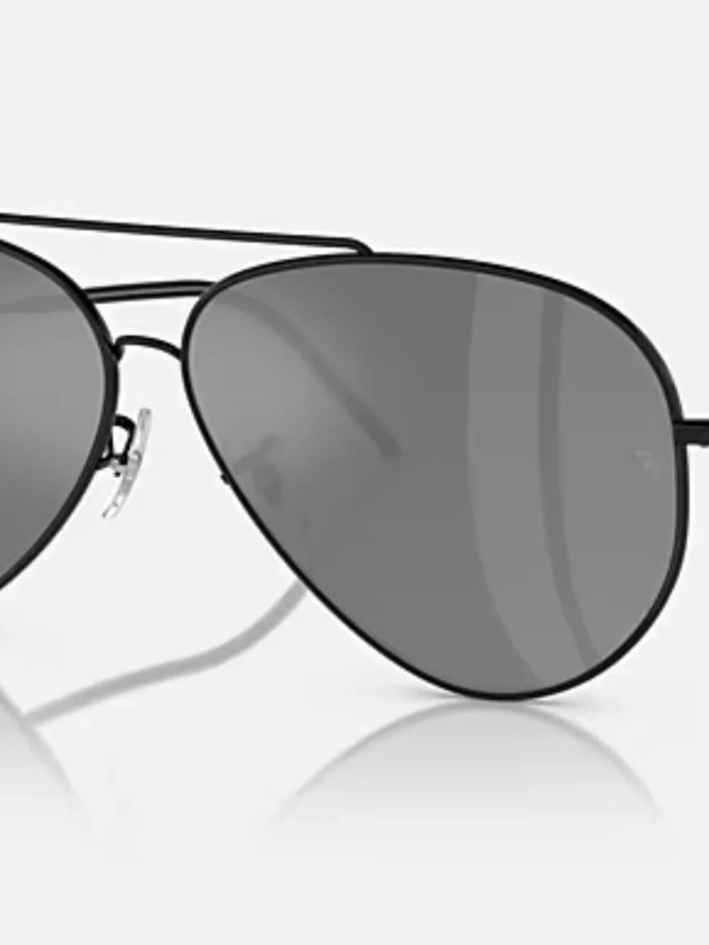 AVIATOR REVERSE - Frame Polished Black Lenses Silver